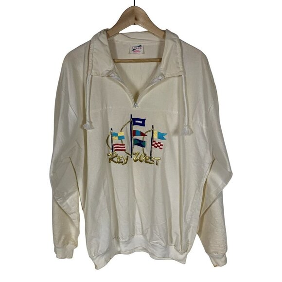 Vintage Juice Key West Light Draw String Sweater Size Large - Picture 1 of 5